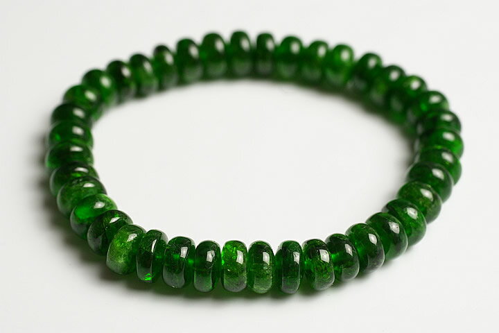 7.5mmクロムダイオプサイトボタンブレスレット 高級品5A(3.0)