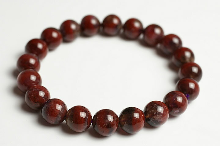 超レア品！9.5mmレッドファントムアメジストブレスレット　プレミアムグレード