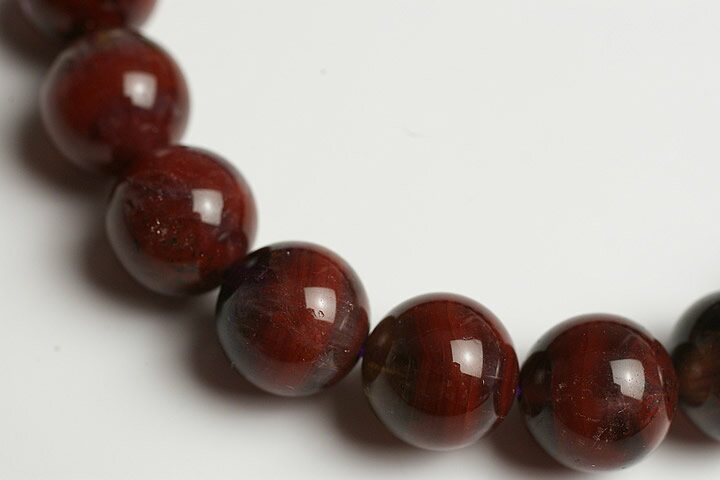 超レア品！9.5mmレッドファントムアメジストブレスレット　プレミアムグレード