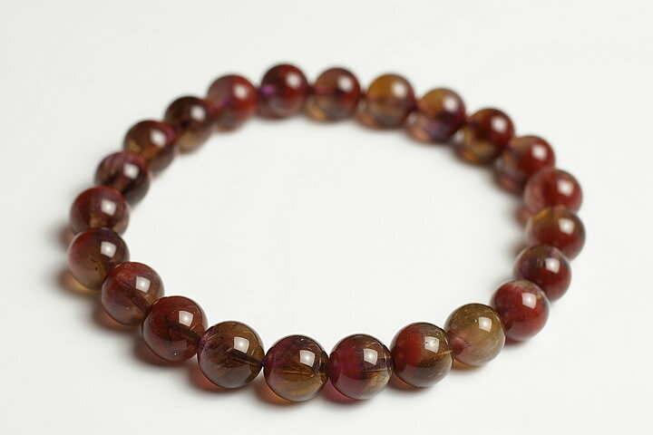 超レア品！8mmレッドファントムアメジストブレスレット　プレミアムグレード