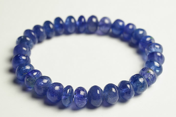 9.5mm宝石質タンザナイトボタンブレスレット