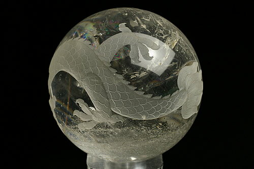 水晶白龍丸玉 直径96mm