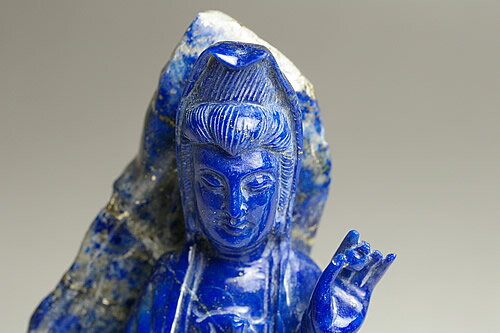 プレミアムグレード　ラピスラズリ　観音　アフガニスタン産