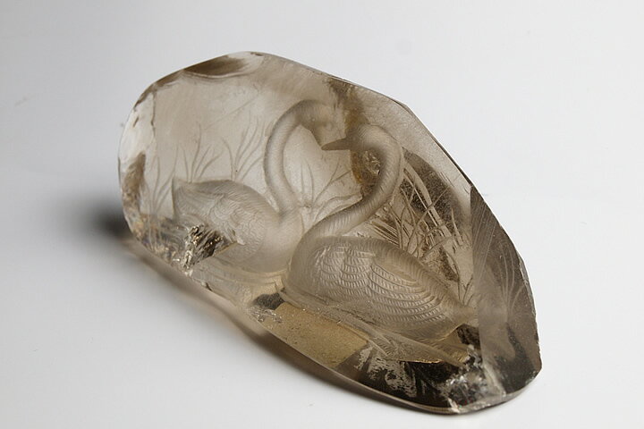 ウラルレムリアン彫刻　白鳥彫刻　ウラル産