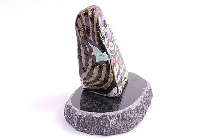 庵治石　アマビエ彫刻品　香川県高松市産