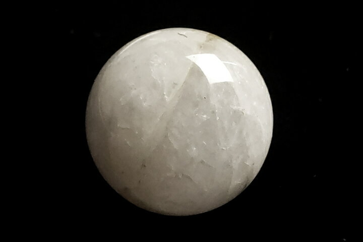 30mm山梨県産　甲州乙女水晶丸玉　組合認定商品カード付き