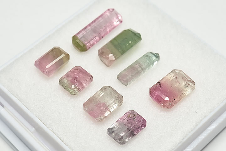 18.57ct最高級 バイカラートルマリンルース アフガニスタン産 8個セット