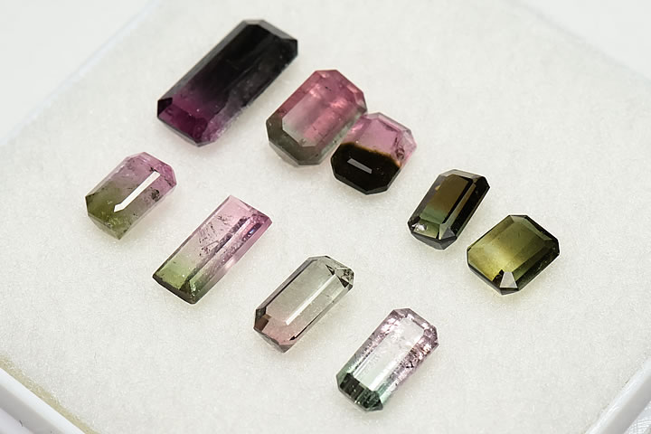 7.73ct最高級 バイカラートルマリンルース アフガニスタン産 9個セット