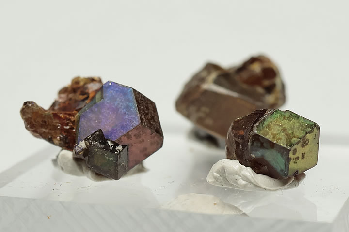 奈良県天川村産 レインボーガーネット単結晶 3個セット