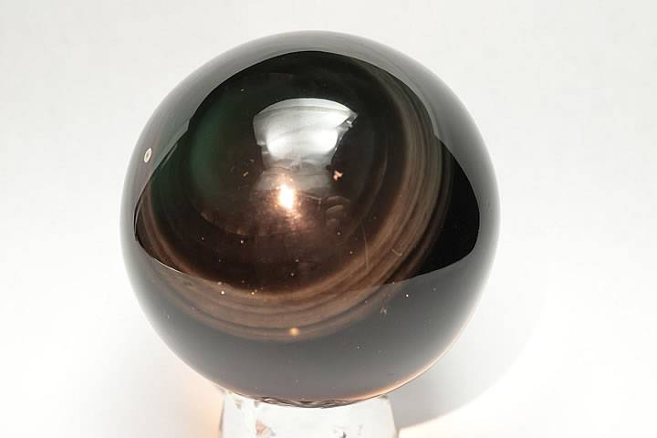 Rakuten - 61mmレインボーオブシディアン丸玉 メキシコ産