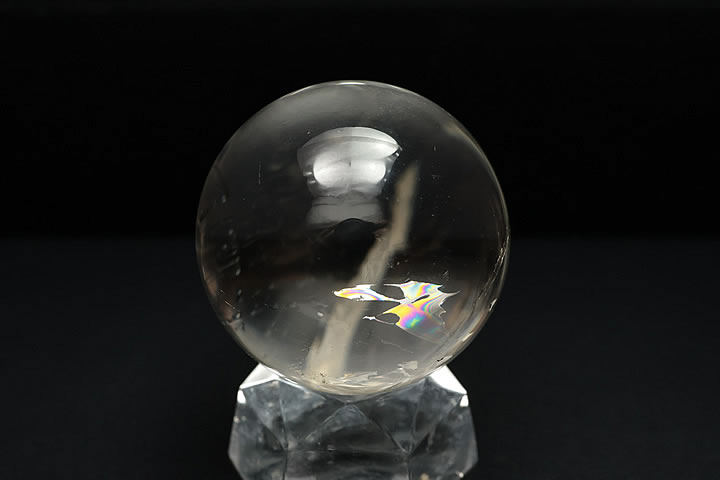 38mmレインボー水晶丸玉 ブラジル産