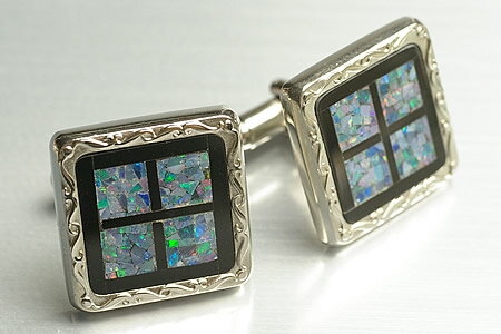 カフス　ロジューム加工済み