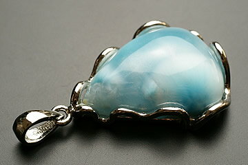 高品質ラリマーペンダントトップ