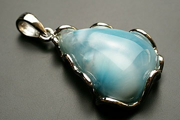 高品質ラリマーペンダントトップ