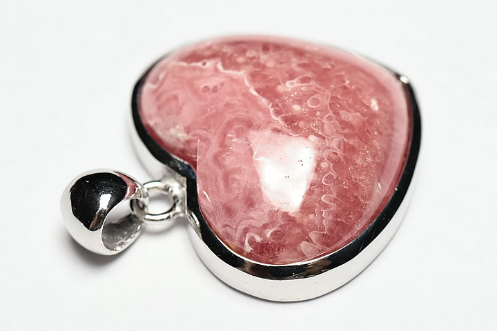 インカローズハート縞有ペンダントトップ アルゼンチン産