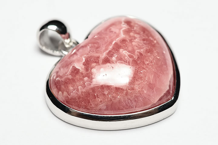 インカローズハート縞有ペンダントトップ アルゼンチン産