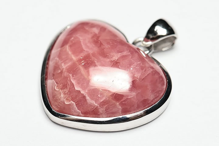 インカローズハート縞有ペンダント