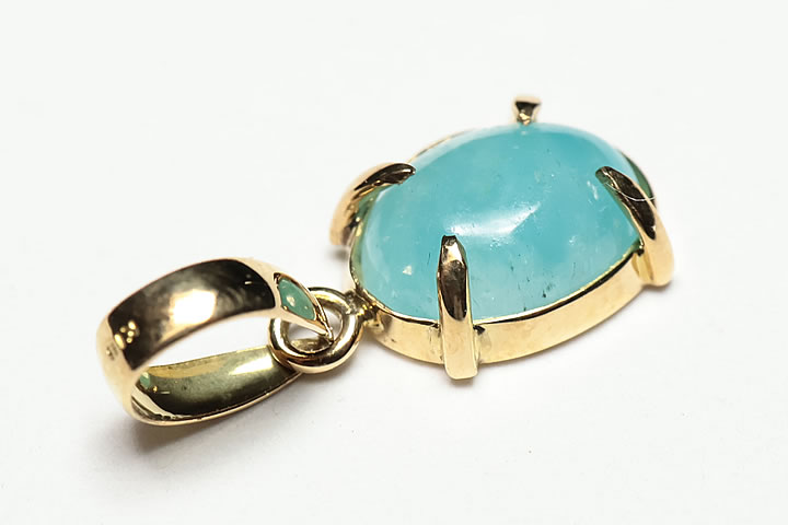 1.22ctヘミモルファイトペンダント(エスペランサ)K18　ファイナルグレード++ 鑑別書付き