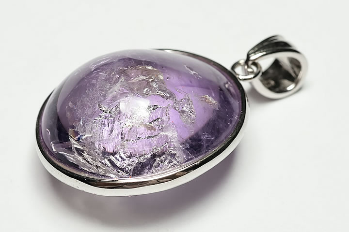 超レア品エレスチャルアメジスト水入りペンダントトップ マダガスカル産