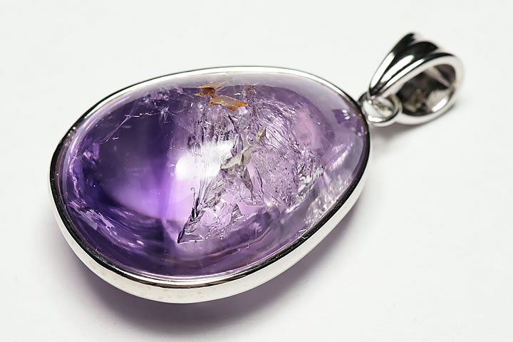 超レア品エレスチャルアメジスト水入りペンダントトップ マダガスカル産