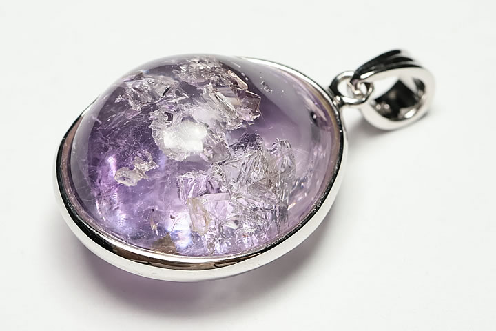 超レア品エレスチャルアメジスト水入りペンダントトップ マダガスカル産