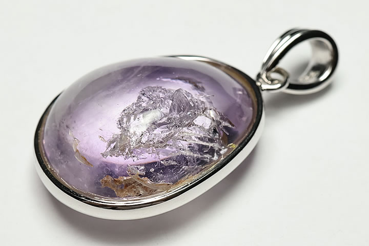 超レア品！エレスチャルアメジスト水入りペンダントトップ マダガスカル産