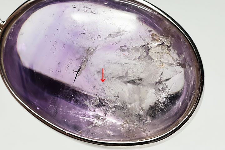 超レア品！エレスチャルアメジスト水入りペンダントトップ マダガスカル産