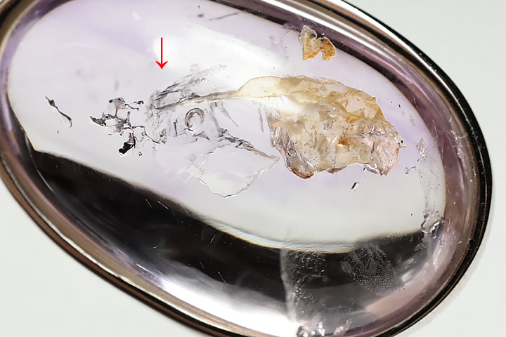 超レア品！エレスチャルアメジスト水入りペンダントトップ マダガスカル産