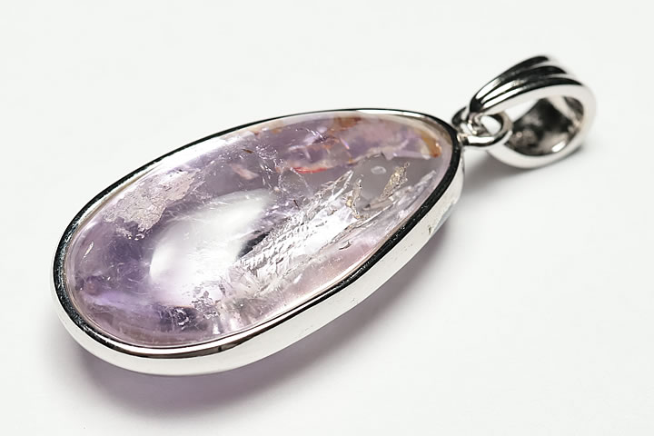 超レア品！エレスチャルアメジスト水入りペンダントトップ マダガスカル産