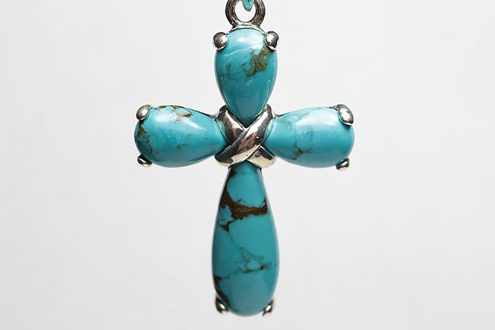 ターコイス クロス ペンダントトップ