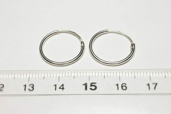 乐天商城 - 16mm フープピアス ペア シルバー925