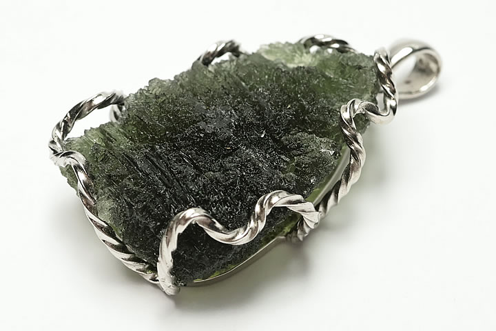 Moldavite - 特大モルダバイトペンダントトップ 最高級品 鑑別書付