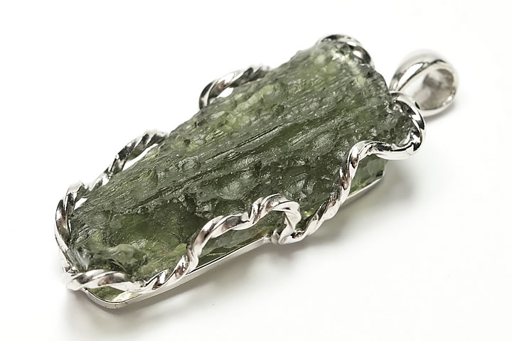 Moldavite - 特大モルダバイトペンダントトップ 最高級品 鑑別書付