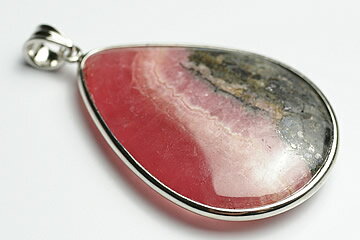 2A　縞有りロードクロサイト(インカローズ)ペンダントトップ