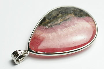 2A　縞有りロードクロサイト(インカローズ)ペンダントトップ