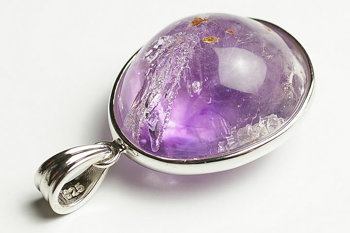 超レア品！エレスチャルアメジスト水入りペンダントトップ マダガスカル産