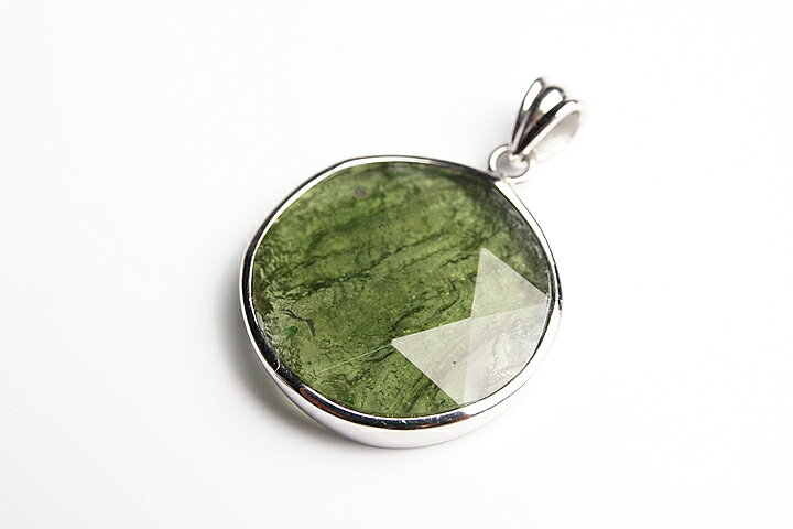 モルダバイト六芒星ペンダントップ(ダビデ型 ヘキサグラム)チェコ産