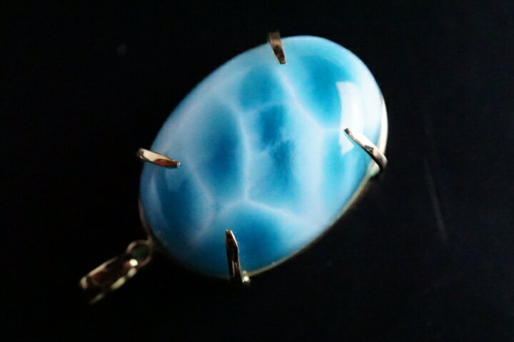 ラリマーペンダントトップK18 ファイナルグレード+++++ 特大サイズ　鑑別書付き！29.66ct