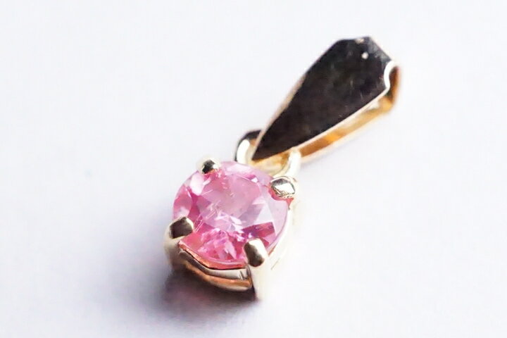 コロラド州　スィートホーム鉱山産　インカローズラウンドカットペンダントトップ　18金加工　K18　超レア品