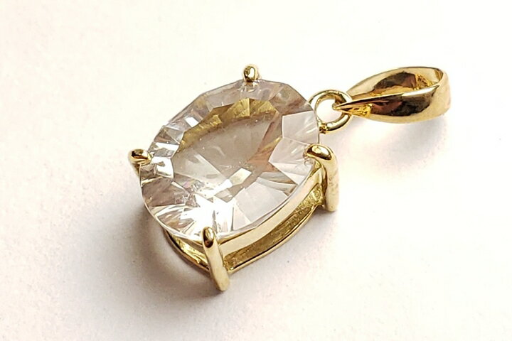 特大サイズ1.08ctオレゴンサンストーンファイナルグレード++　18金加工ペンダントトップ　原石付き　アメリカオレゴン州産