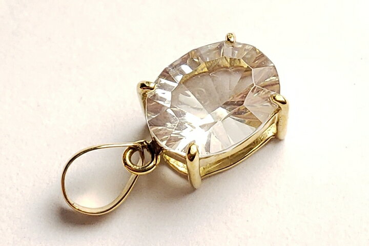 特大サイズ1.08ctオレゴンサンストーンファイナルグレード++　18金加工ペンダントトップ　原石付き　アメリカオレゴン州産