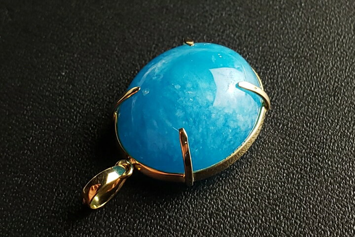 23.12ct特大サイズヘミモルファイトペンダント(エスペランサ)K18　ファイナルグレード++ 鑑別書付き