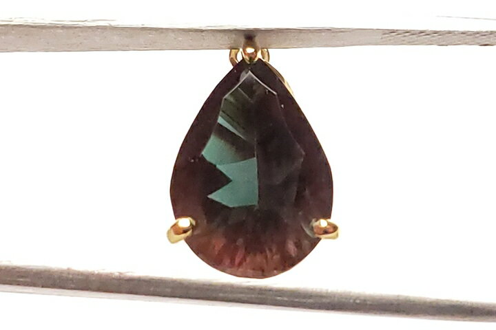 3.59ctバイカラーオレゴンサンストーンファイナルグレード++++　ブルーカラー　18金加工ペンダントトッ..