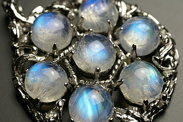 最高品質レインボームーン六芒星ペンダントトップ