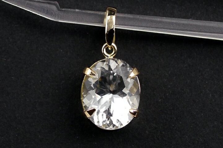 山梨県山梨市乙女鉱山産 乙女水晶ペンダントトップ　18金加工(日本の職人シリーズ)