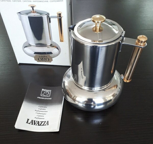 ラバッツァエスプレッソメーカー【PRINCIPESSA　LAVAZZA　4カップ(デミタスカップ）】未使用、化粧箱汚れ、本体多少汚れあり