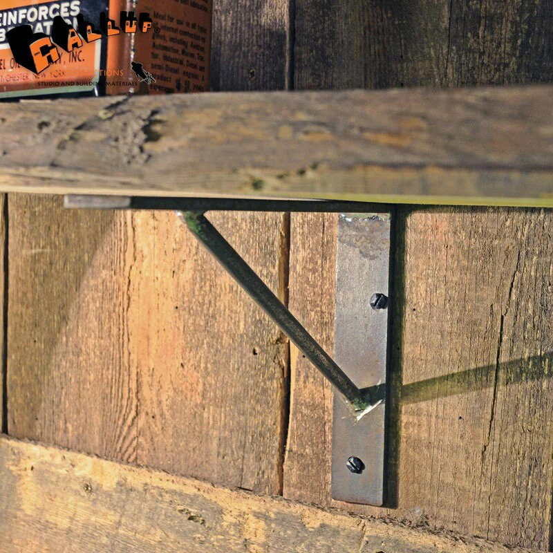 シンプル アイアン ブラケット (Sサイズ) 200×150※2個セットではありません。【棚受け アイアン 鉄 ブラケット 金具 金物 diy 壁 ウォールシェ...