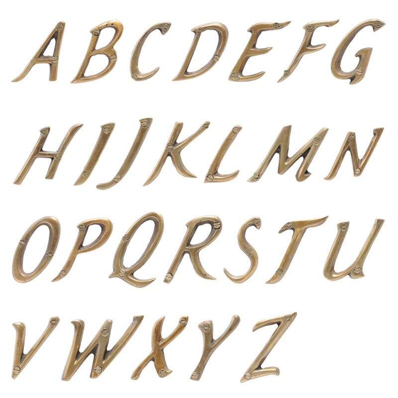 7505-55 ハウスレター 「Z」[ネコポス可]【切り文字 アルファベット アンティーク ゴールド 金属 真鍮 レター 表札 看板 ドア 部屋 サイン プレート diy 通販 金具 ブラック 英語】 [2]