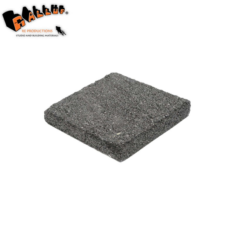 ラバストーンタイル 100×100mm 40枚/箱 ※2箱以上追加送料あり・沖縄離島不可【 溶岩石 火山岩 内装 壁 床 グレー 石材 建材】