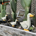 ウッドカービング ダック トイ【アヒル 鳥 動物 アニマル 木彫り 引っ張るおもちゃ プルトイ インテリア雑貨 木製 アンティーク調 手作り 子ども 遊び ディ...